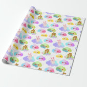 雲と可愛い動物たち (下記説明文必読) ラッピングペーパー (アンロールド)