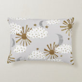 雲と太陽と月、パターミニマルン。 アクセントクッション (裏面)