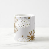 雲と太陽と月、パターミニマルン。 コーヒーマグカップ (中央)