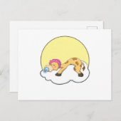 雲と太陽と眠るキリン ポストカード (正面/裏面)