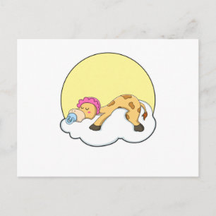 雲と太陽と眠るキリン ポストカード