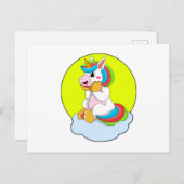 雲と太陽のユニコーン ポストカード (正面/裏面)