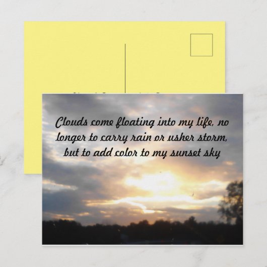 雲と太陽 ポストカード (正面/裏面)