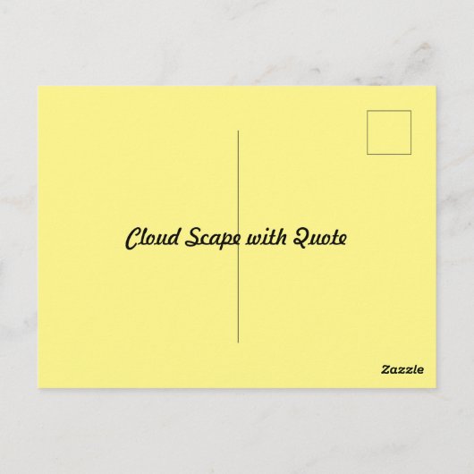 雲と太陽 ポストカード (裏面)