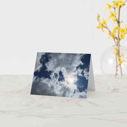 雲と太陽#4 カード (黄色い花)