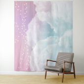 雲と妖精のライトウォーターカラーパステル絵を描テル タペストリー (インサイチュ)