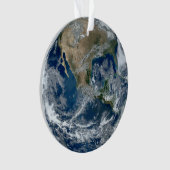 雲と宇宙から来た惑星・地球 オーナメント (正面)