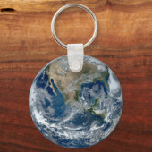 雲と宇宙から来た惑星・地球 キーホルダー (正面)