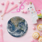 雲と宇宙から来た惑星・地球 ペーパープレート (パーティー)