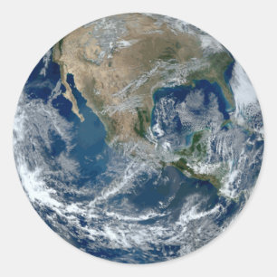 雲と宇宙から来た惑星・地球 ラウンドシール