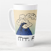雲と富士山の風景 カフェラテマグ (左アングル)