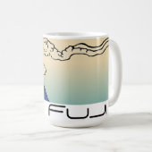 雲と富士山の風景 コーヒーマグカップ (正面右)