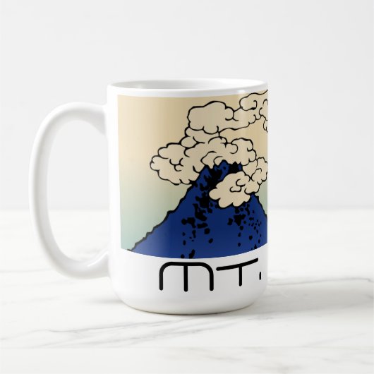 雲と富士山の風景 コーヒーマグカップ (左)