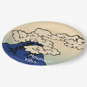 雲と富士山+お名前入り ペーパープレート (アングル)