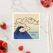 雲と富士山 名前入り スタンダードカクテルナプキン (インサイチュ)