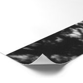 雲と影の白黒の写真 ポスター (角)