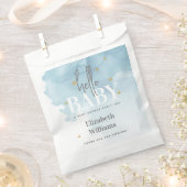 雲と星こんにちは赤ちゃんシャワー フェイバーバッグ (クリップ留めされた状態)