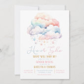 雲と星の性別発表招待状 招待状 (正面)