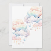 雲と星の性別発表招待状 招待状 (裏面)