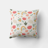 雲と星の遊び心あふれるベビー柄 クッション (裏面)