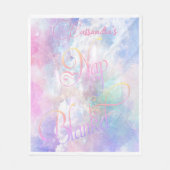 雲と星パーソナライズされた昼寝毛布 フリースブランケット (正面)