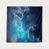 雲と星空の夜空の宇宙，夜，b タペストリー (正面(横))