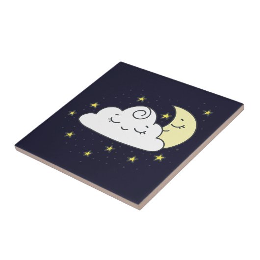 雲と月 タイル (側面)