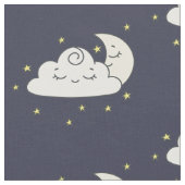 雲と月 ファブリック (クローズアップ)