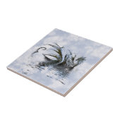 雲と水とブルードラゴンイラストレーション タイル (側面)