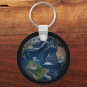 雲と海氷を持つ地球 キーホルダー (裏面)