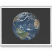 雲と海氷を持つ地球 シール (正面)