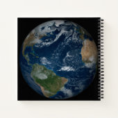 雲と海氷を持つ地球 ノートブック (裏面)