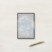 雲と海氷を持つ地球 ポストイット (デスク上)