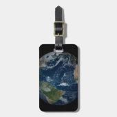 雲と海氷を持つ地球 ラゲッジタグ (正面縦)