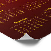 雲と牛の切り紙を使った2021年中国旧暦カレンダー ポスター (角)