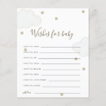 雲と男女兼用星がベビーを願う