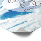 雲と空の写真のポスターと文字 ポスター (角)