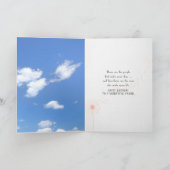 雲と花を持つ友人のための誕生日 カード (内部)