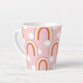 雲と虹 ピンク カフェラテマグ (左アングル)