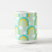 雲と虹 ブルー コーヒーマグカップ (中央)