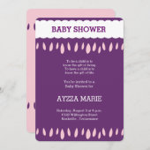 雲と赤ちゃんシャワー 招待状 (正面/裏面)