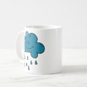 雲と雨のイラスト | 天気と自然 コーヒーマグカップ (正面左)
