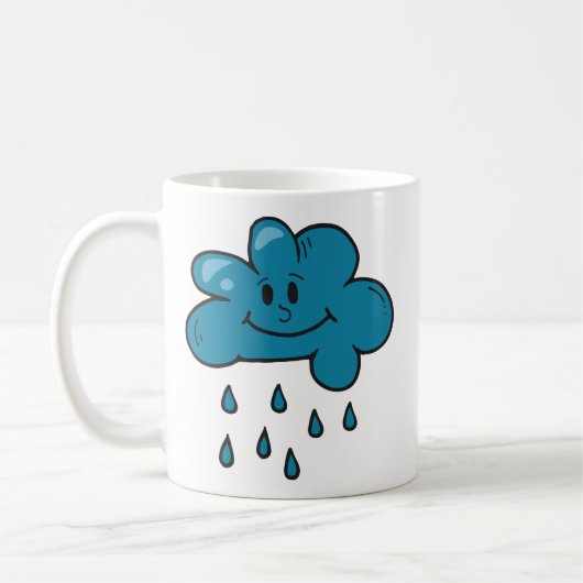 雲と雨のイラスト | 天気と自然 コーヒーマグカップ (左)