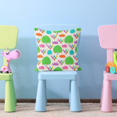 雲と雨粒が咲くグリーン傘 クッション