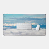 雲と雪の山トリグラフ デスクマット (キーボード&マウス)