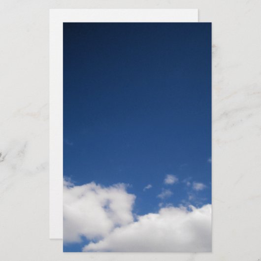 雲と青い空の文房具 便箋 (正面/裏面)