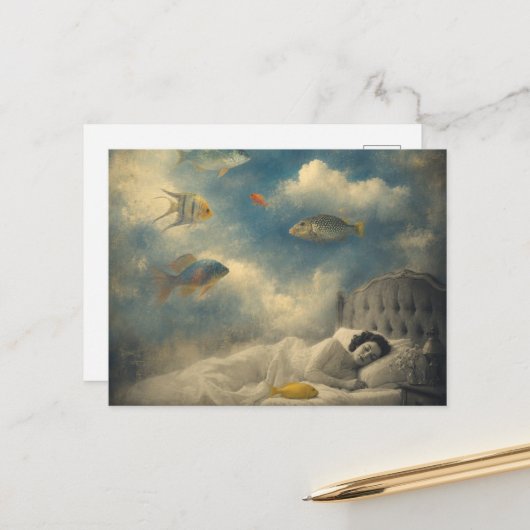 雲と魚の海で眠る ポストカード (正面/裏面インサイチュ)