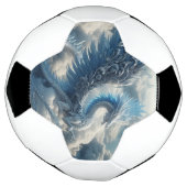 雲に包まれたドラゴンの驚異的な姿 サッカーボール (回転)