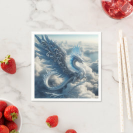 雲に包まれたドラゴン スタンダードカクテルナプキン