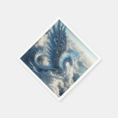 雲に包まれたドラゴン スタンダードカクテルナプキン (角)